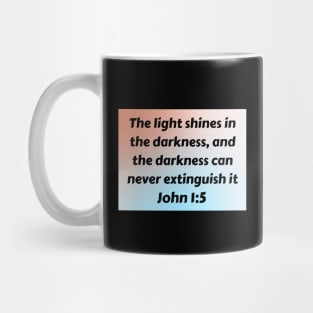 Bible Verse John 1:5 Mug